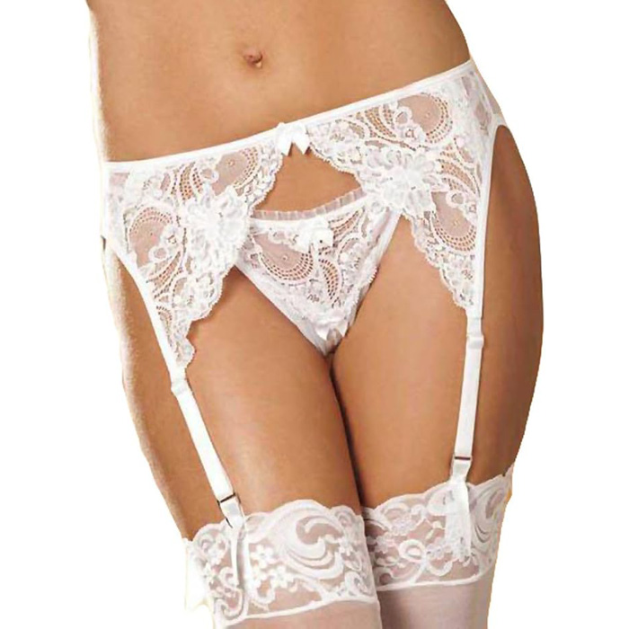 4 Strap Floral Lace Suspender Garter Belt (2)