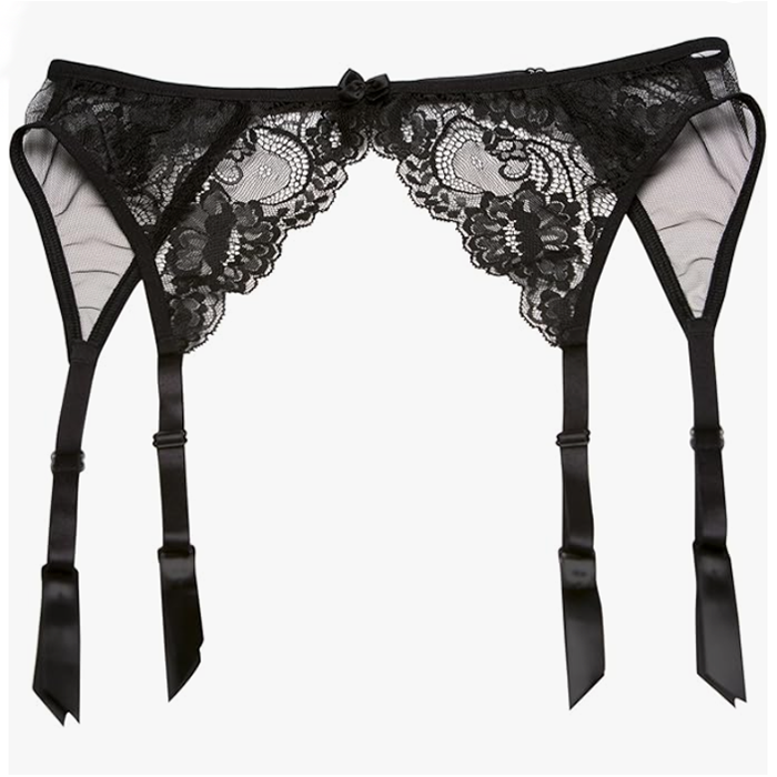 4 Strap Floral Lace Suspender Garter Belt (2)