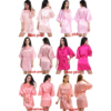Short Satin Bridesmaid Wedding Robe Gown