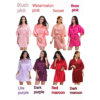 Short Satin Bridesmaid Wedding Robe Gown